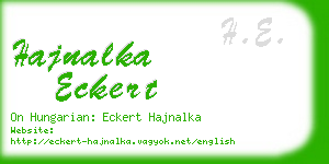 hajnalka eckert business card